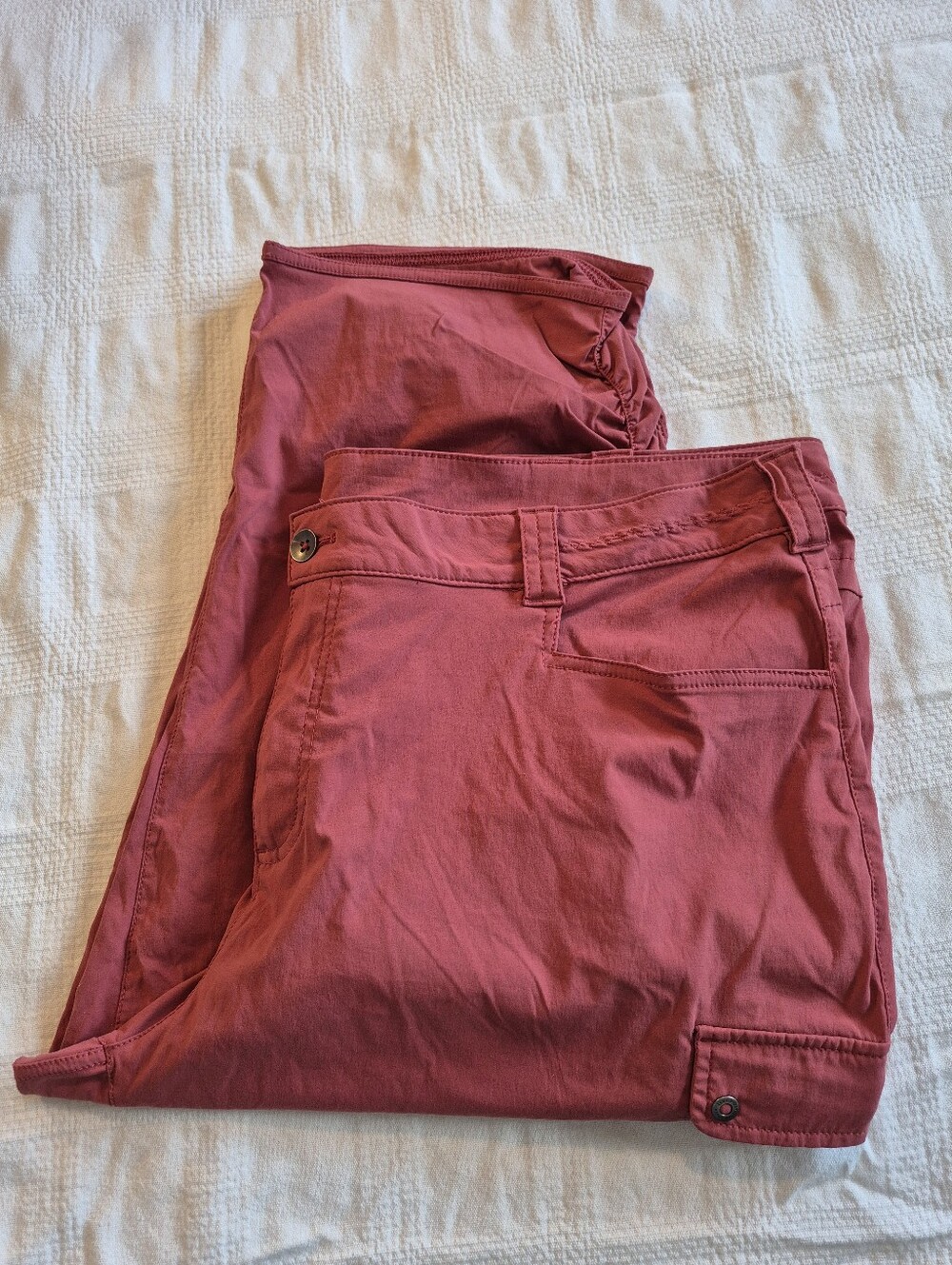 Eddie Bauer Capri Women's 22W Pants  Cargo Stretch Nylon Travex Hiking